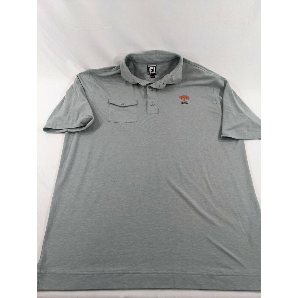 Footjoy Gray Athletic Fit Oak Tree National PGA Championship Polo‎ Golf Shirt XL